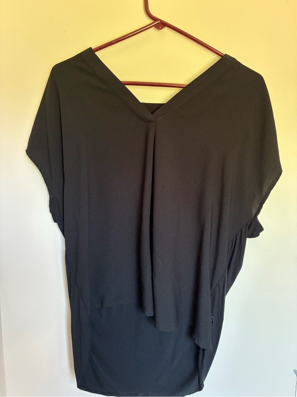 Banana Republic Black V-Neck Layered Tunic